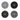 LED-Untersetzer – 4er-Set Metall
