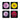 LED-Untersetzer – 4er-Set bunte Blumen